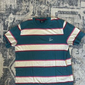 Avon Men’s Teal and White Striped Shirt
